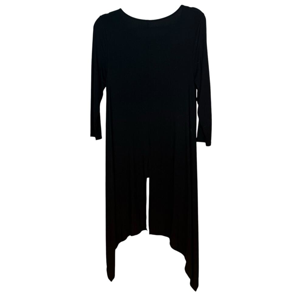 Chico's Black High Low Assymetical split hem Tunic Chico Zero - Small - Picture 2 of 5